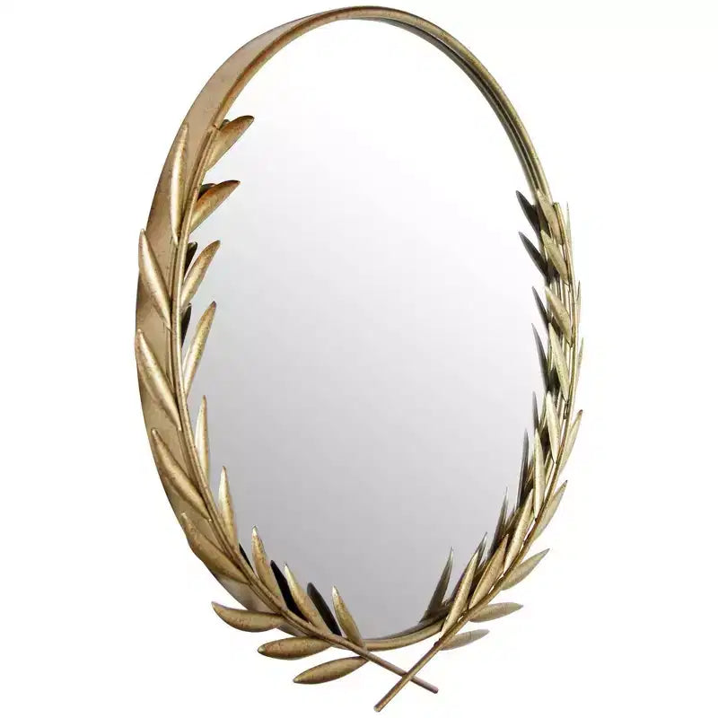 Miroir mural rond doré Grecian