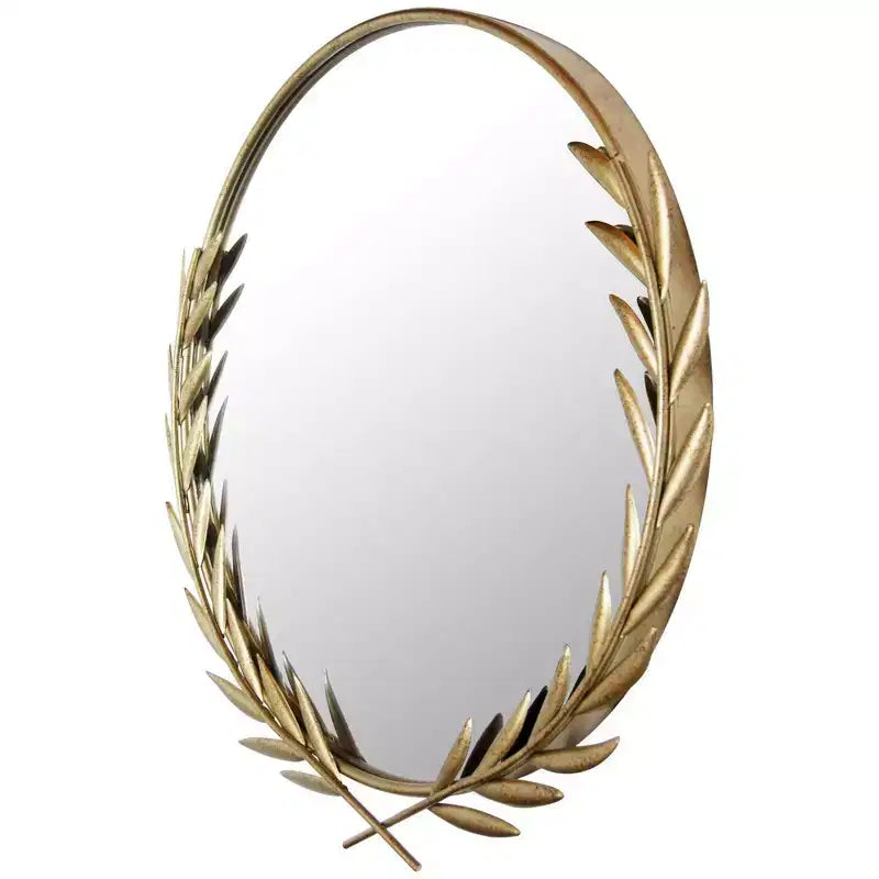 Miroir mural rond doré Grecian