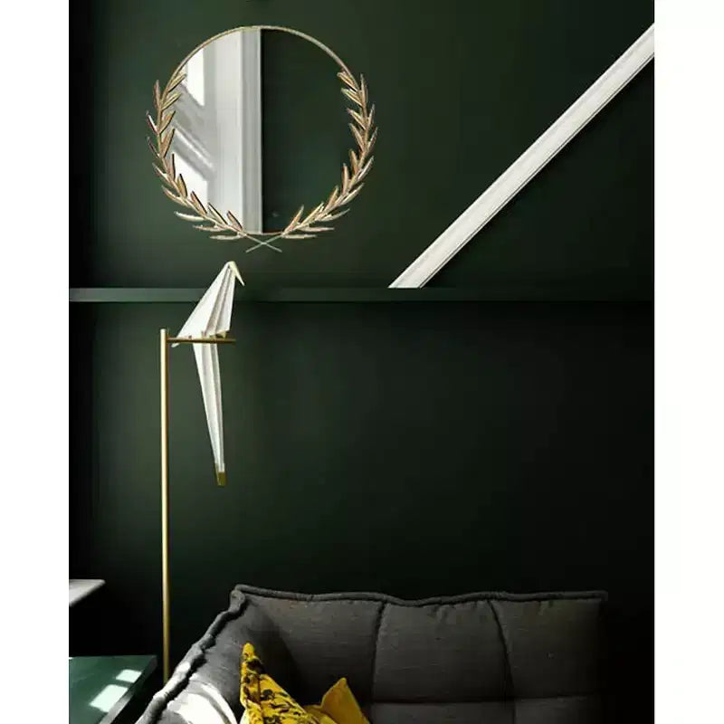 Miroir mural rond doré Grecian