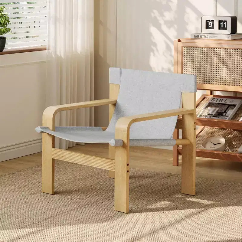 Fauteuil d'appoint Fauteuils de loisirs modernes avec structure en bois massif pour salon, chambre à coucher, balcon