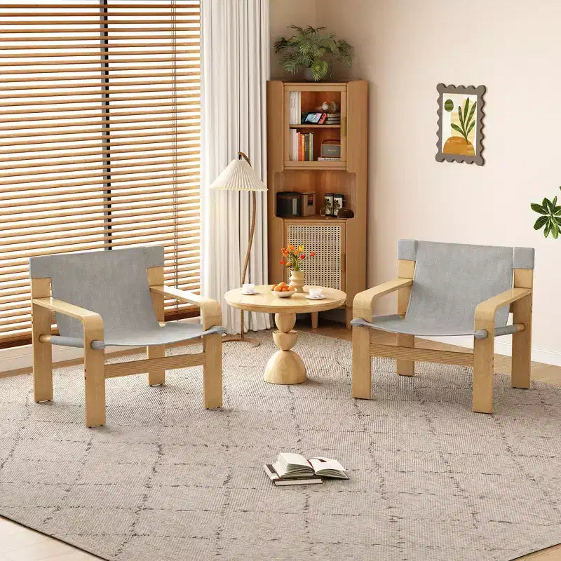 Fauteuil d'appoint Fauteuils de loisirs modernes avec structure en bois massif pour salon, chambre à coucher, balcon