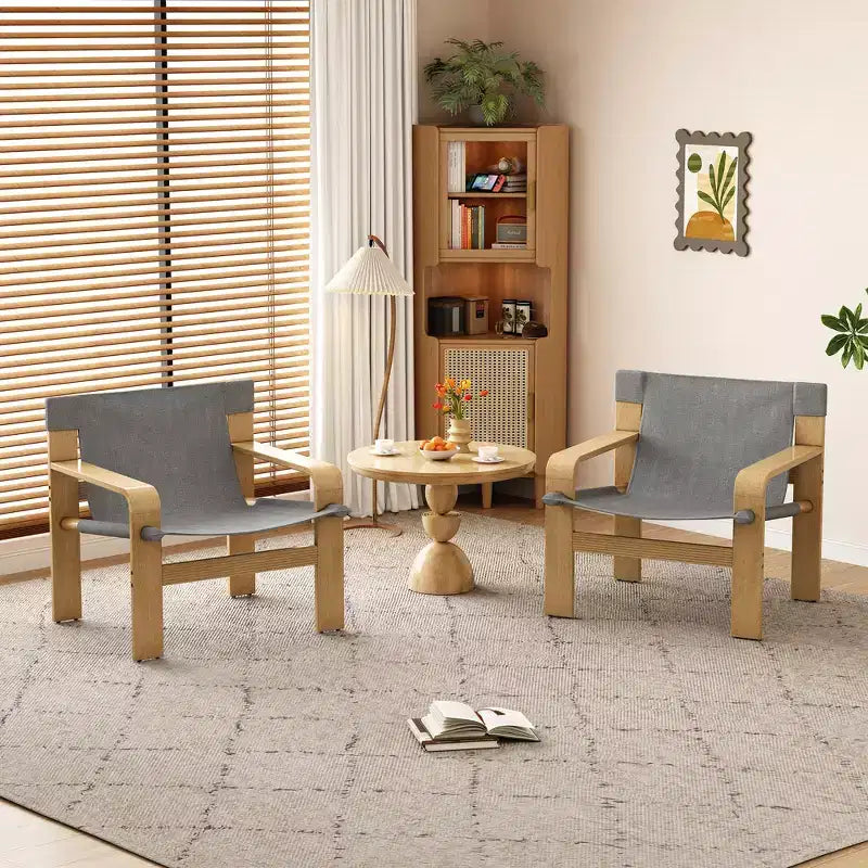 Fauteuil d'appoint Fauteuils de loisirs modernes avec structure en bois massif pour salon, chambre à coucher, balcon