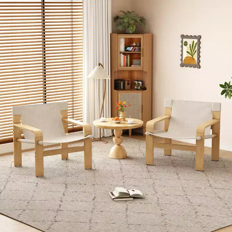 Fauteuil d'appoint Fauteuils de loisirs modernes avec structure en bois massif pour salon, chambre à coucher, balcon