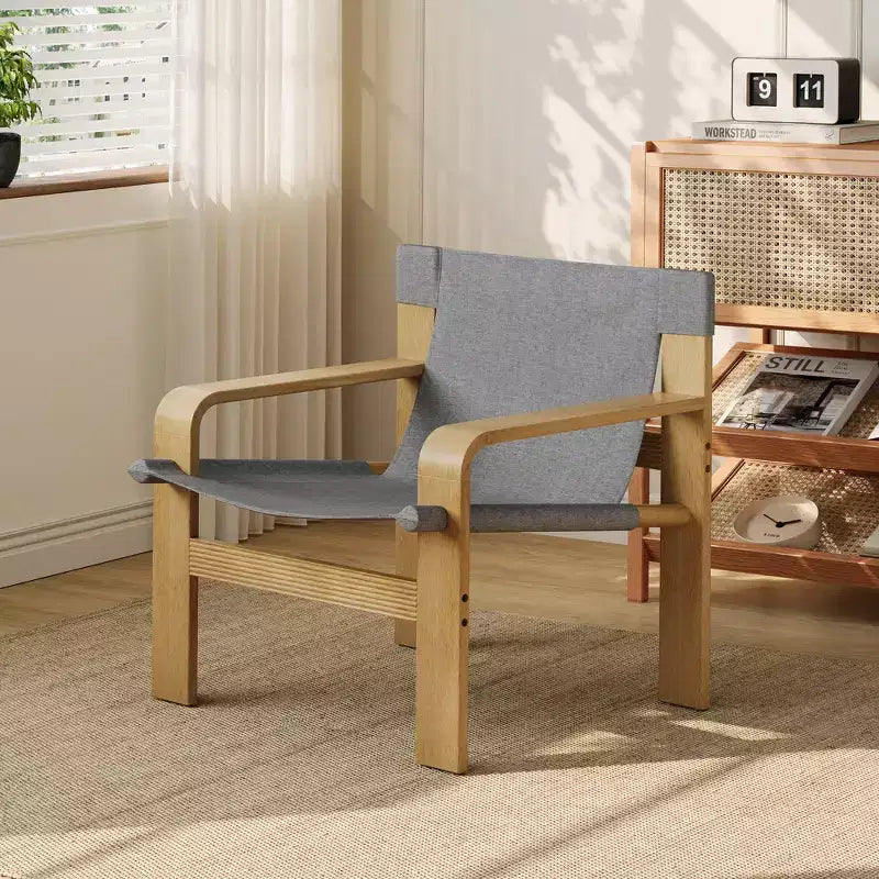 Fauteuil d'appoint Fauteuils de loisirs modernes avec structure en bois massif pour salon, chambre à coucher, balcon