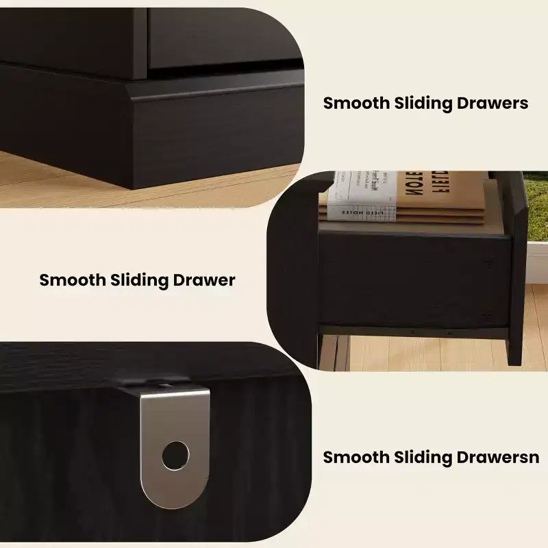 Commode à 8 tiroirs pour chambre à coucher, avec tiroirs profonds, grande commode double pour placard avec plateau large, commode horizontale en bois