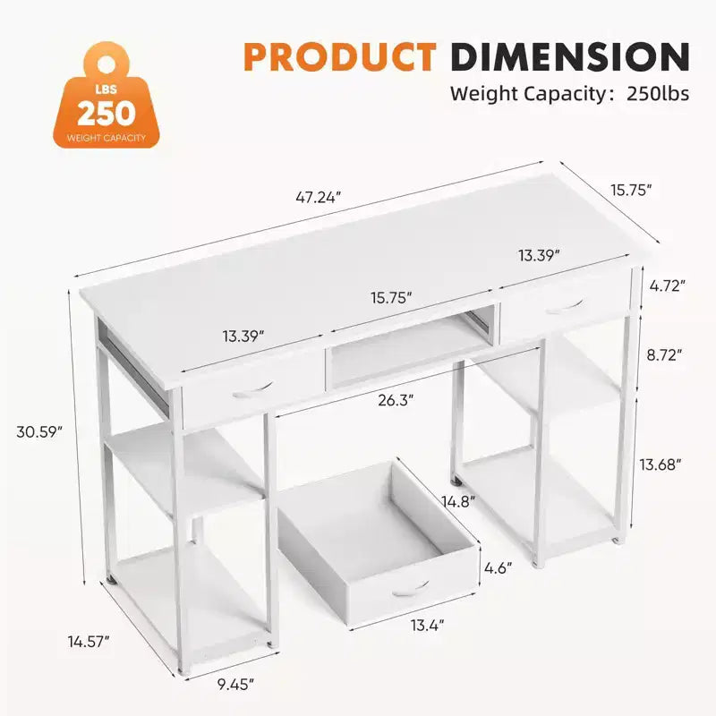 Bureau d'ordinateur industriel 32/48 pouces
