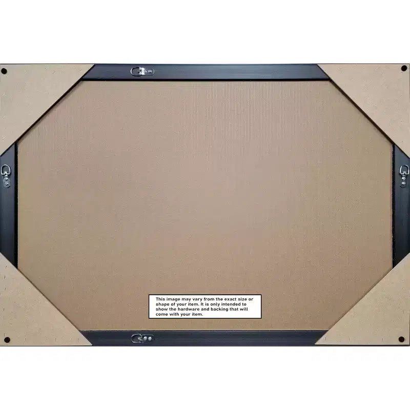 Miroir mural biseauté noir pour salle de bain