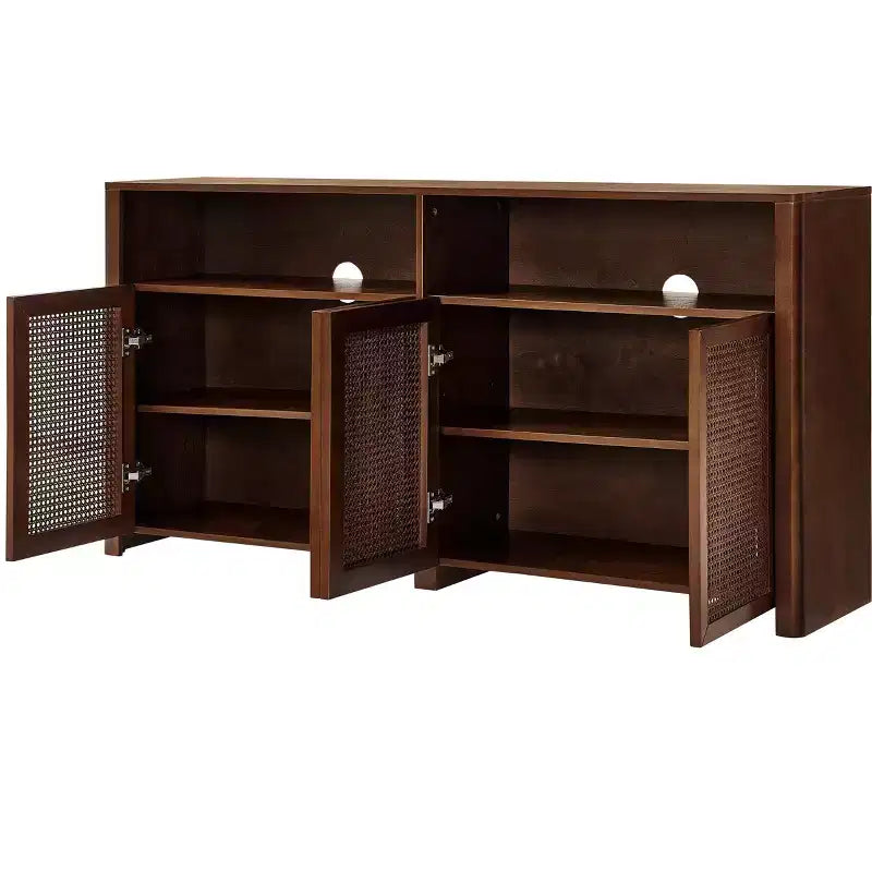Buffet bas rustique de 160 cm de large avec rangement