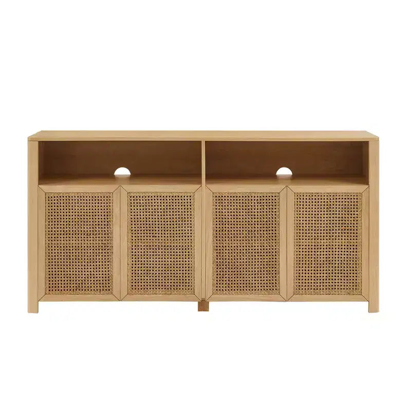 Buffet bas rustique de 160 cm de large avec rangement
