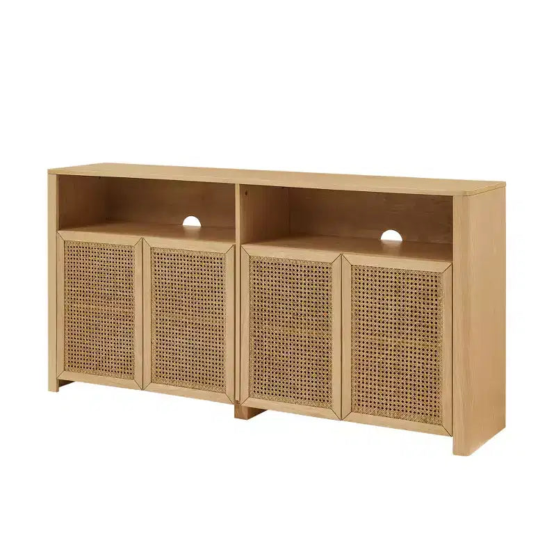 Buffet bas rustique de 160 cm de large avec rangement