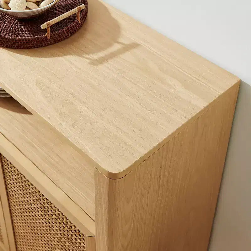 Buffet bas rustique de 160 cm de large avec rangement
