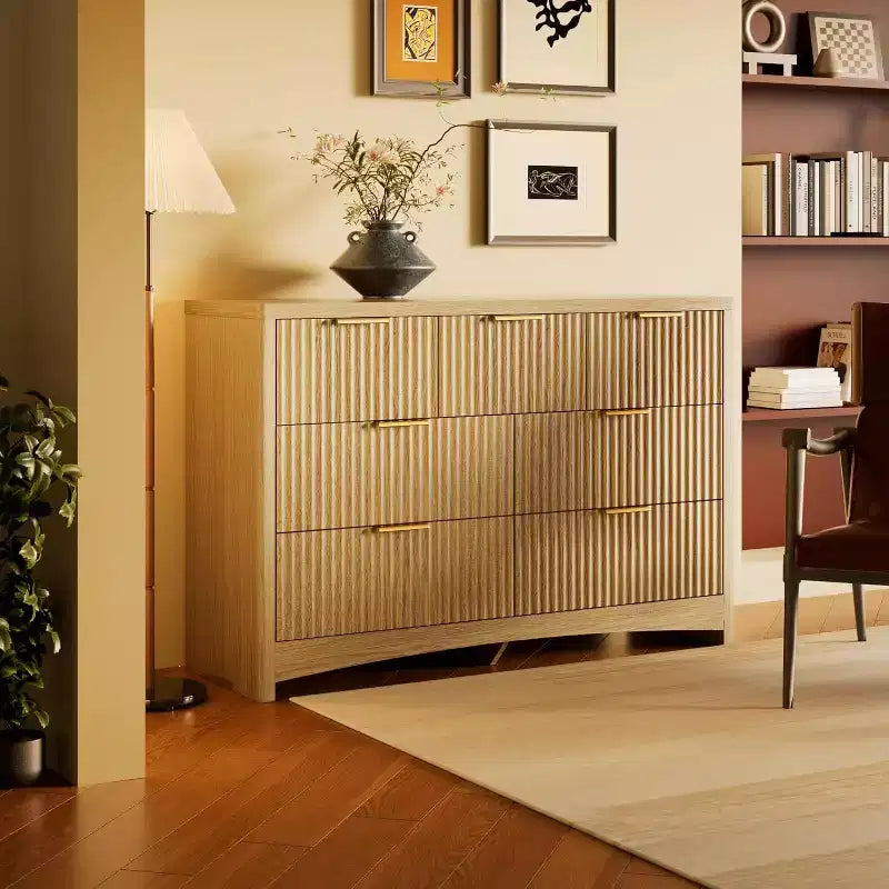 Meuble de rangement en bois à 7 tiroirs