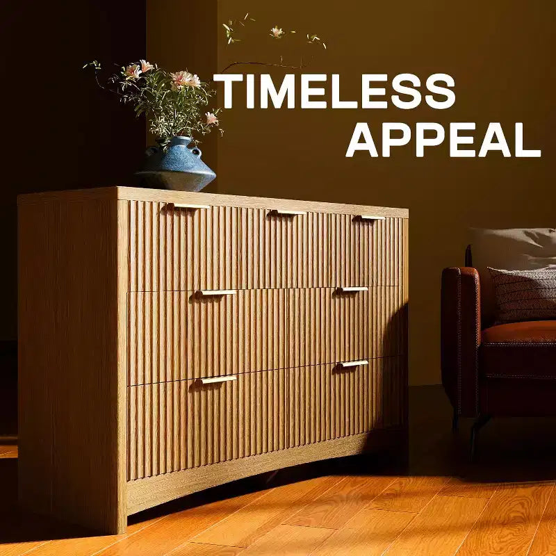 Meuble de rangement en bois à 7 tiroirs