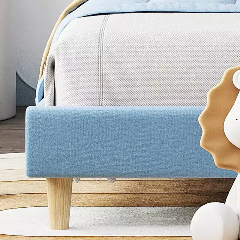 Cadre de lit plateforme en velours pour enfants