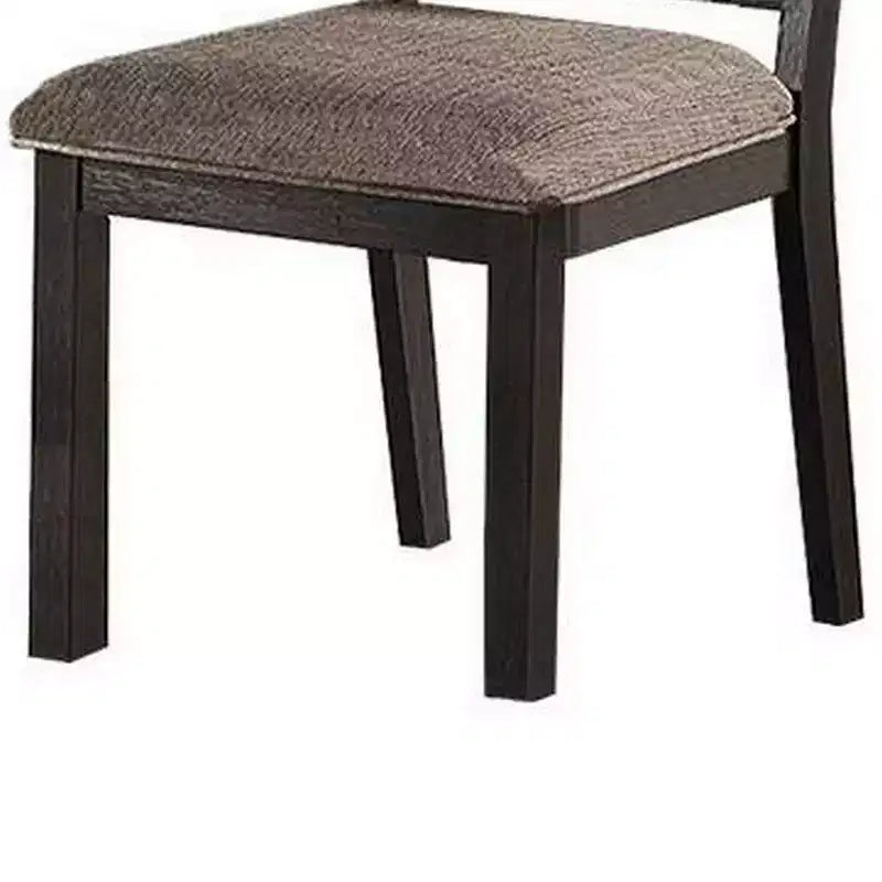 Ensemble de 2 chaises de salle à manger à dossier carré ajouré