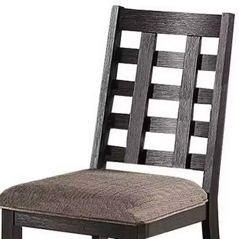 Ensemble de 2 chaises de salle à manger à dossier carré ajouré