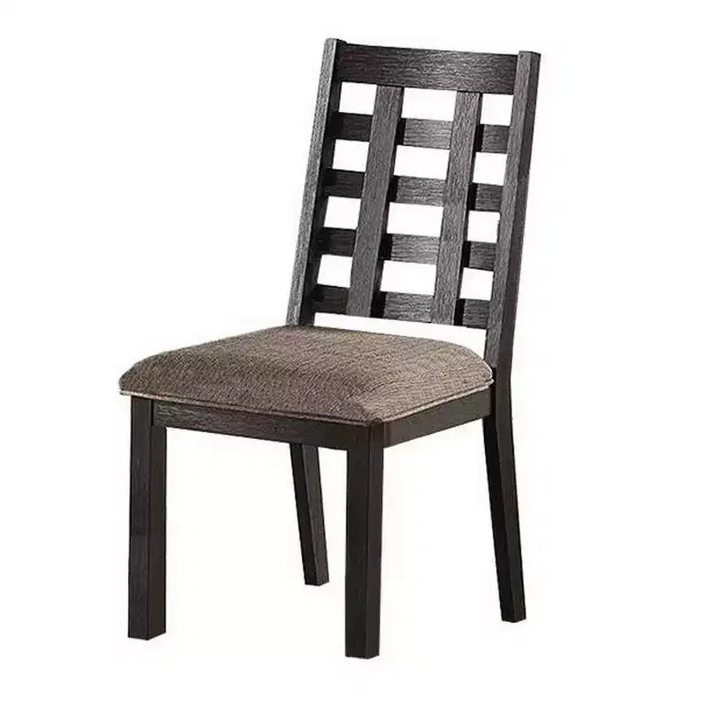 Ensemble de 2 chaises de salle à manger à dossier carré ajouré