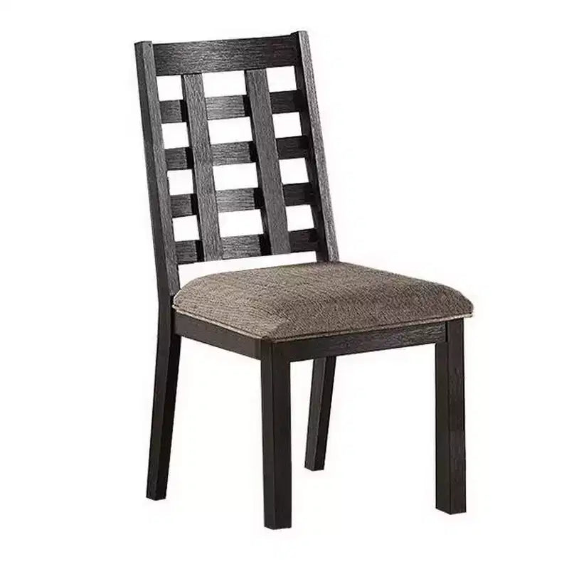 Ensemble de 2 chaises de salle à manger à dossier carré ajouré