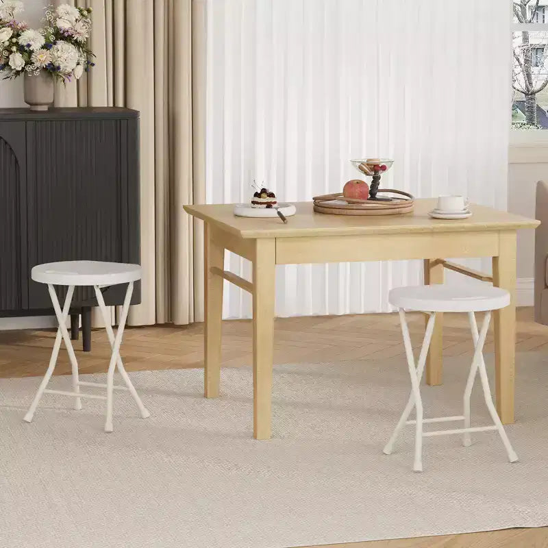 Lot de 2 tabourets pliants avec poignée, pieds antidérapants, capacité de 272 kg, tabouret pliable intérieur et extérieur pour adultes, dortoir, cuisine, coiffeuse