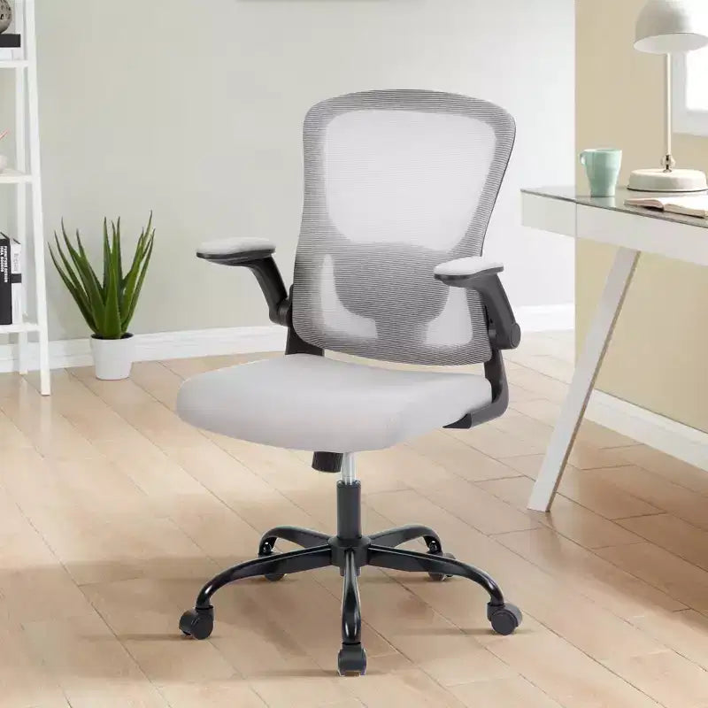Office Chair Ergonomic Desk Chair Adjustable Lumbar Support Flip-Up Armrests Mesh Computer Desk Chair Swivel Rolling Executive Gaming Chair