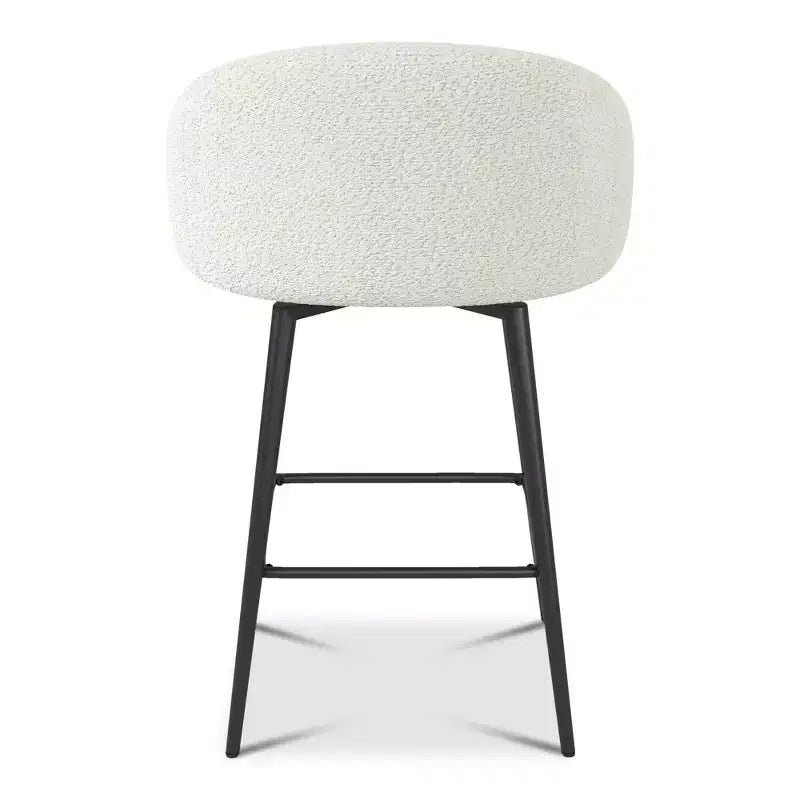 27.9 Tabourets de bar pivotants à hauteur de comptoir avec dossier capitonné, style ferme moderne pour cuisine