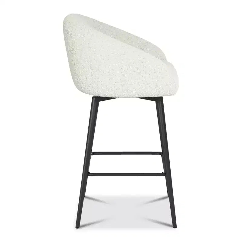 27.9 Tabourets de bar pivotants à hauteur de comptoir avec dossier capitonné, style ferme moderne pour cuisine