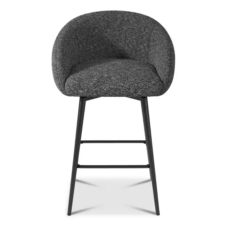 27.9 Tabourets de bar pivotants à hauteur de comptoir avec dossier capitonné, style ferme moderne pour cuisine