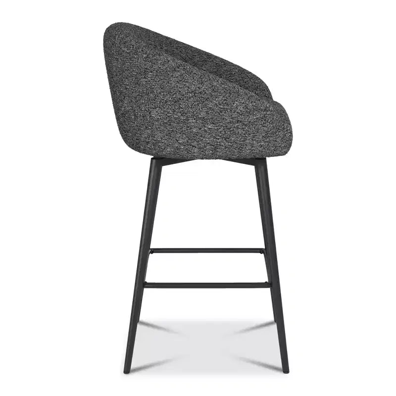 27.9 Tabourets de bar pivotants à hauteur de comptoir avec dossier capitonné, style ferme moderne pour cuisine