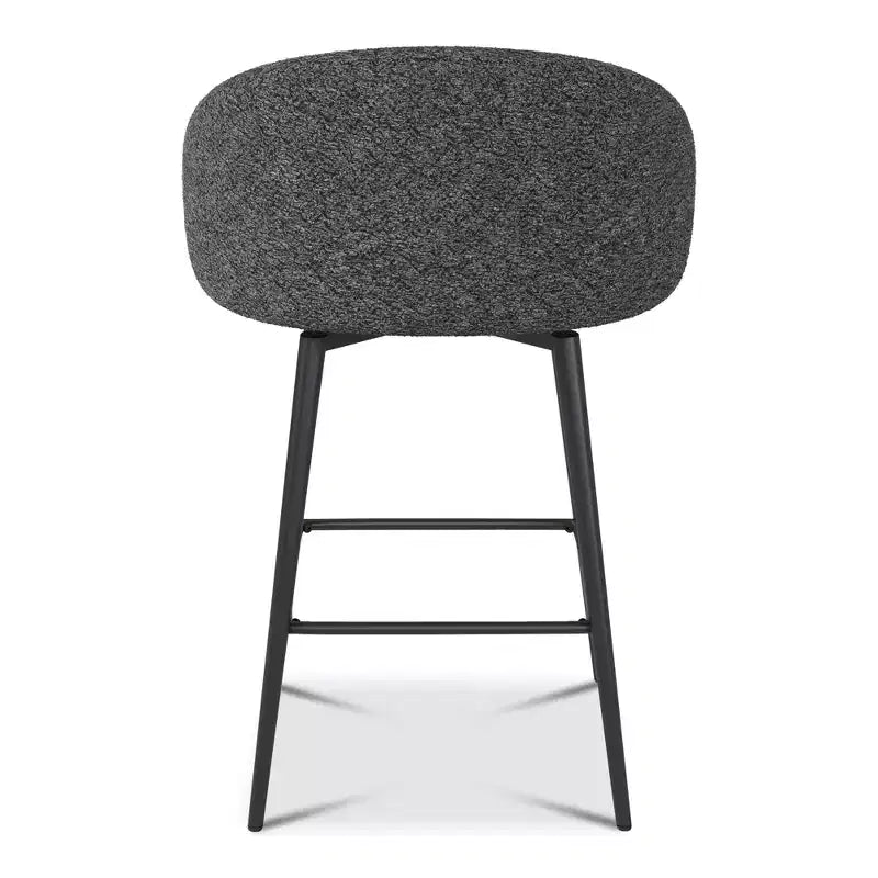 27.9 Tabourets de bar pivotants à hauteur de comptoir avec dossier capitonné, style ferme moderne pour cuisine
