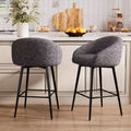 Dyonery 27.9 Counter Height Swivel Bar Stools with Back Tufted Modern Farmhouse Kitchen Stools