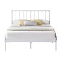 Full-size platform bed frame metal bed frame with headboard 12.6-inch storage space underneath no box spring needed quiet black
