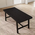 GustoWave 63-inch Dining Table for 4-6 People Rectangular Wood Finish Kitchen Table with Metal Frame