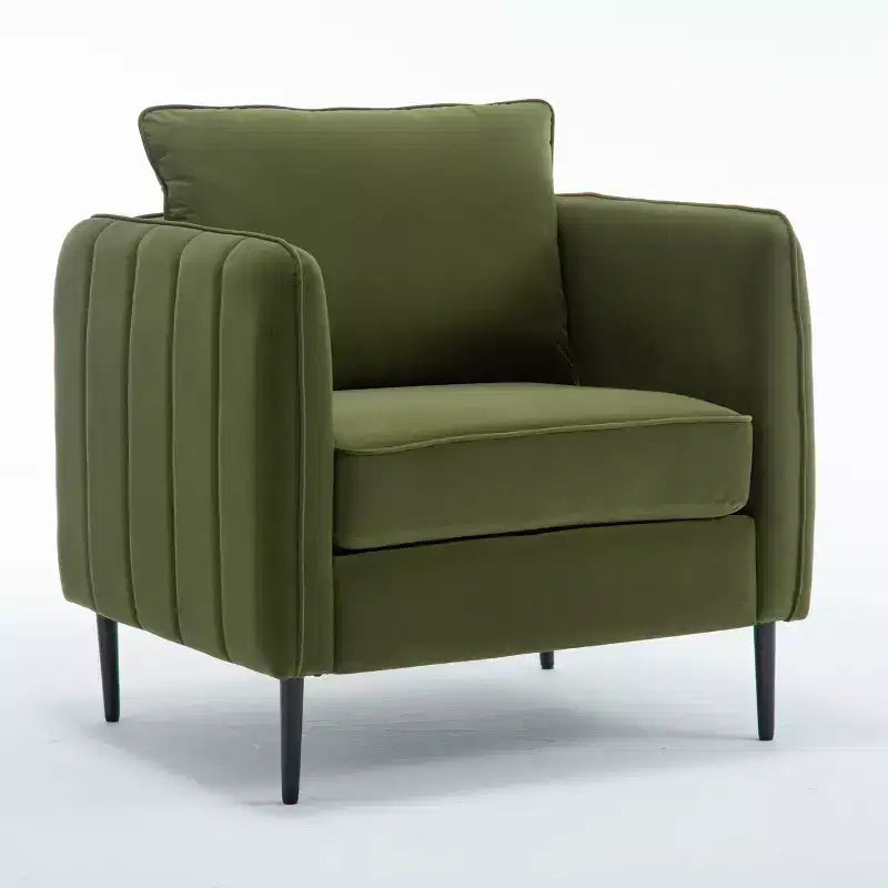 Fauteuil d'appoint moderne en velours