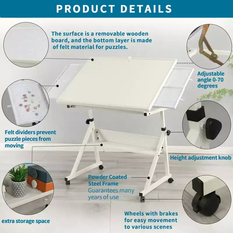 Table de dessin pour puzzle, moderne et réglable