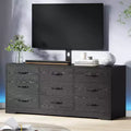 Wood 9 Drawers TV Stand with Mount Television Stand for 32-85 inch TVs Large Entertainment Center Media Console