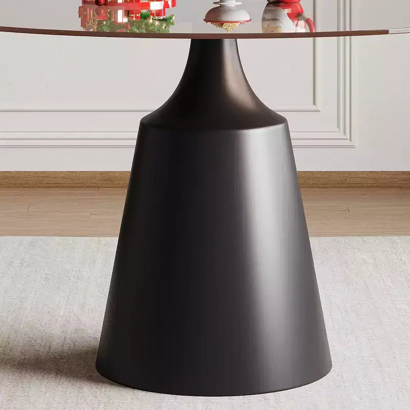 Table à manger ronde de style milieu du siècle
