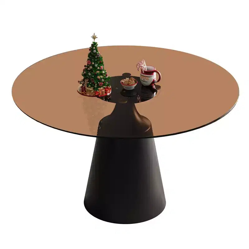 Table à manger ronde de style milieu du siècle