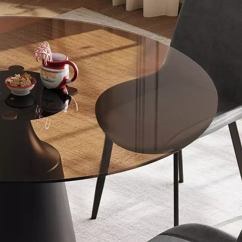 Table à manger ronde de style milieu du siècle