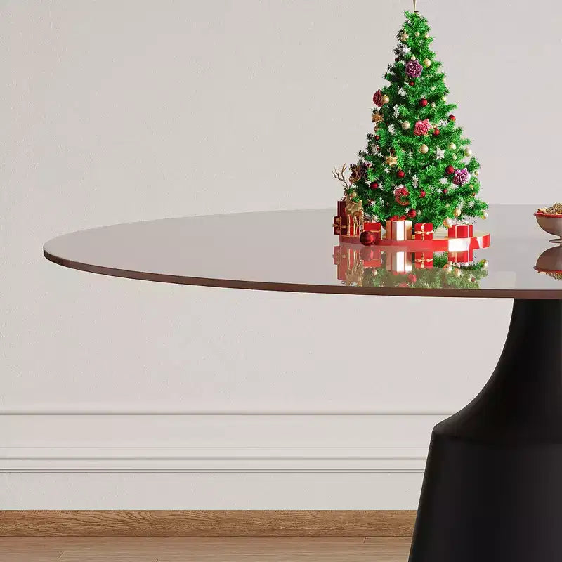 Table à manger ronde de style milieu du siècle