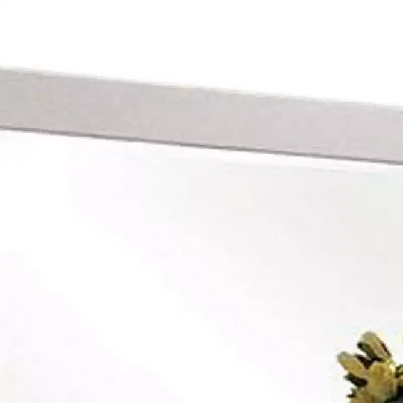 Miroir de commode 46 pouces, cadre en bois massif laqué blanc brillant