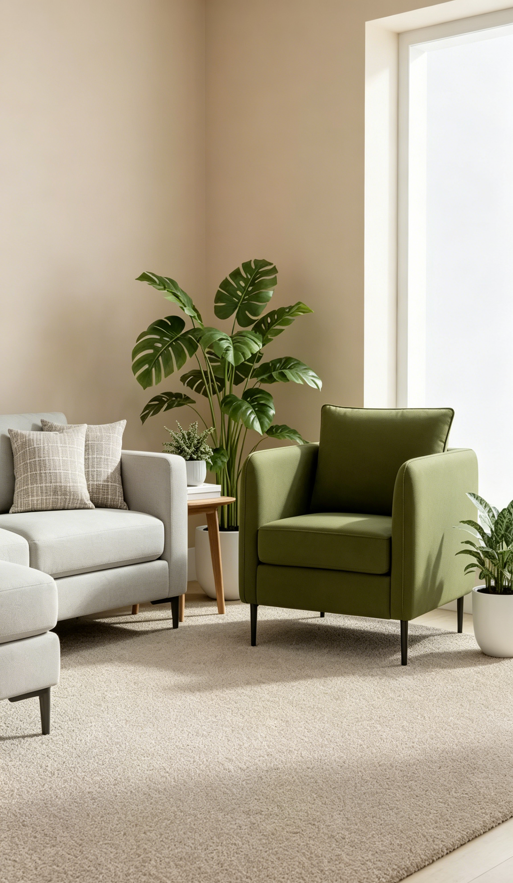 Fauteuil d'appoint moderne en velours