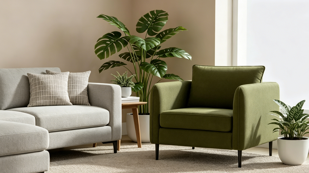 Fauteuil d'appoint moderne en velours