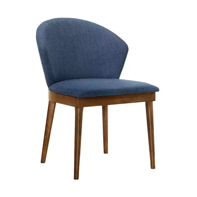 Lot de 2 chaises de salle à manger en tissu et bois