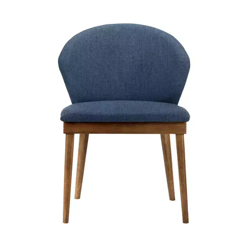 Lot de 2 chaises de salle à manger en tissu et bois