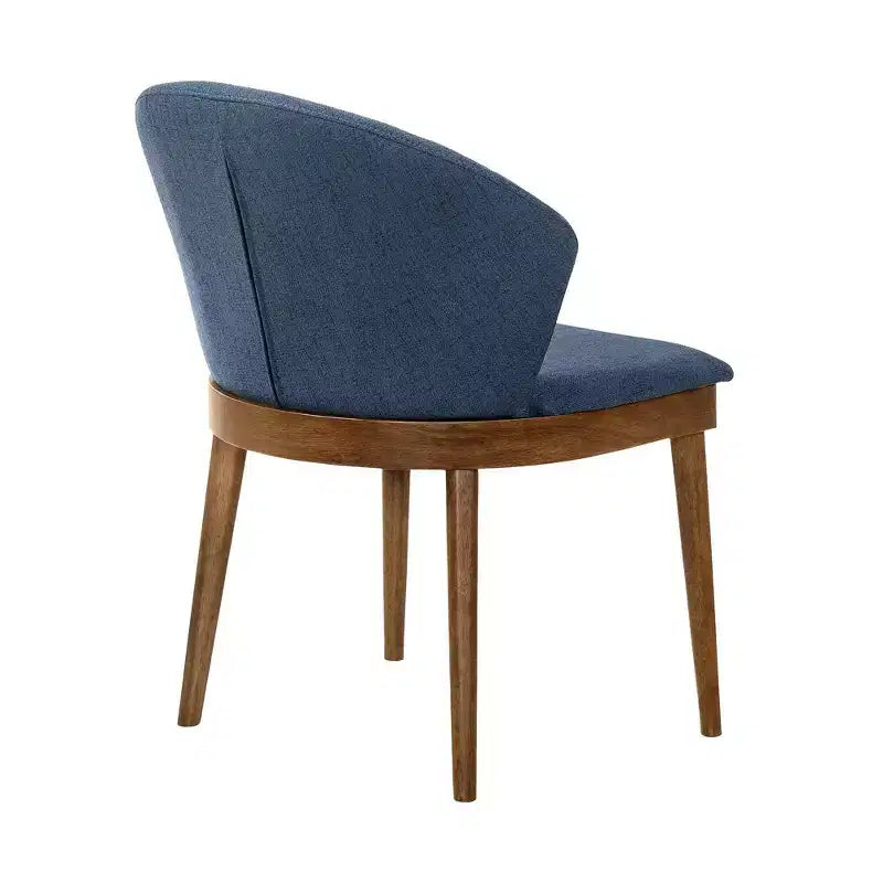 Lot de 2 chaises de salle à manger en tissu et bois