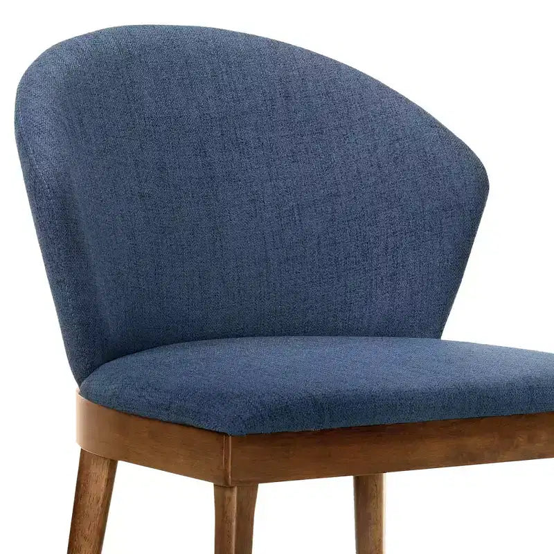 Lot de 2 chaises de salle à manger en tissu et bois