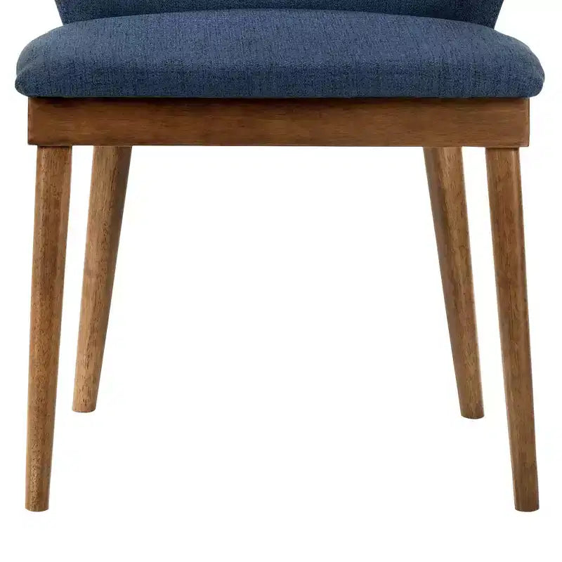Lot de 2 chaises de salle à manger en tissu et bois